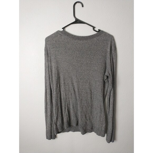 Express Gray Long Sleeve Fitted Sweater - Picture 5 of 7